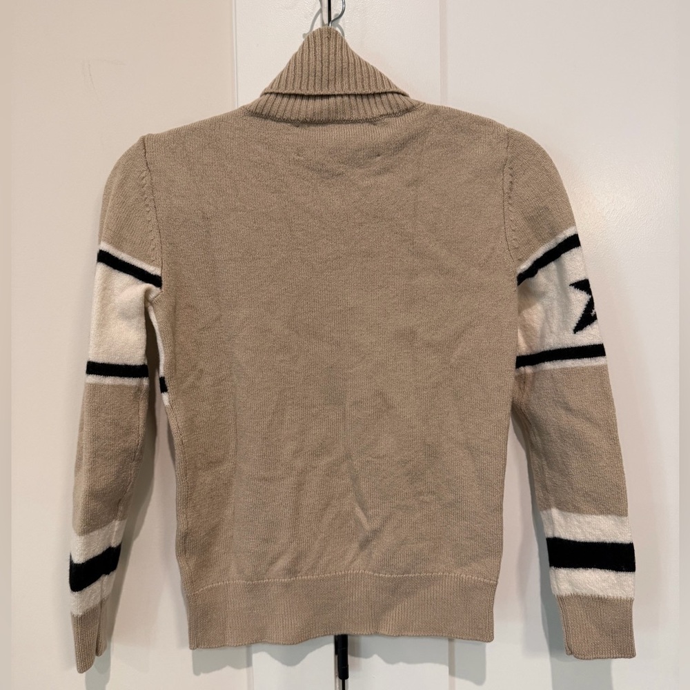 Perfect Moment Women's Schild Intarsia Merino Wool Turtleneck Sweater Beige‎ Ski - Picture 13 of 16